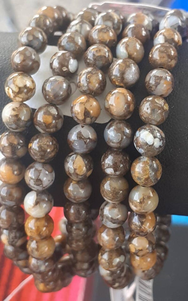 Opale brune boule 6mm