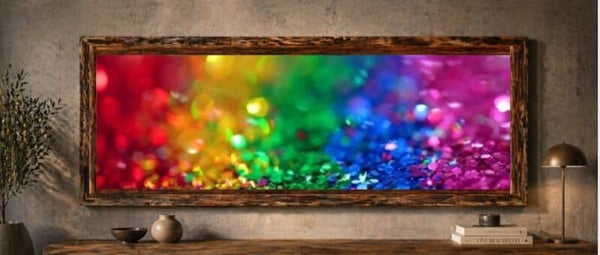 🖼Tableau décoratif sur toile – Dégradé arc-en-ciel lumineux