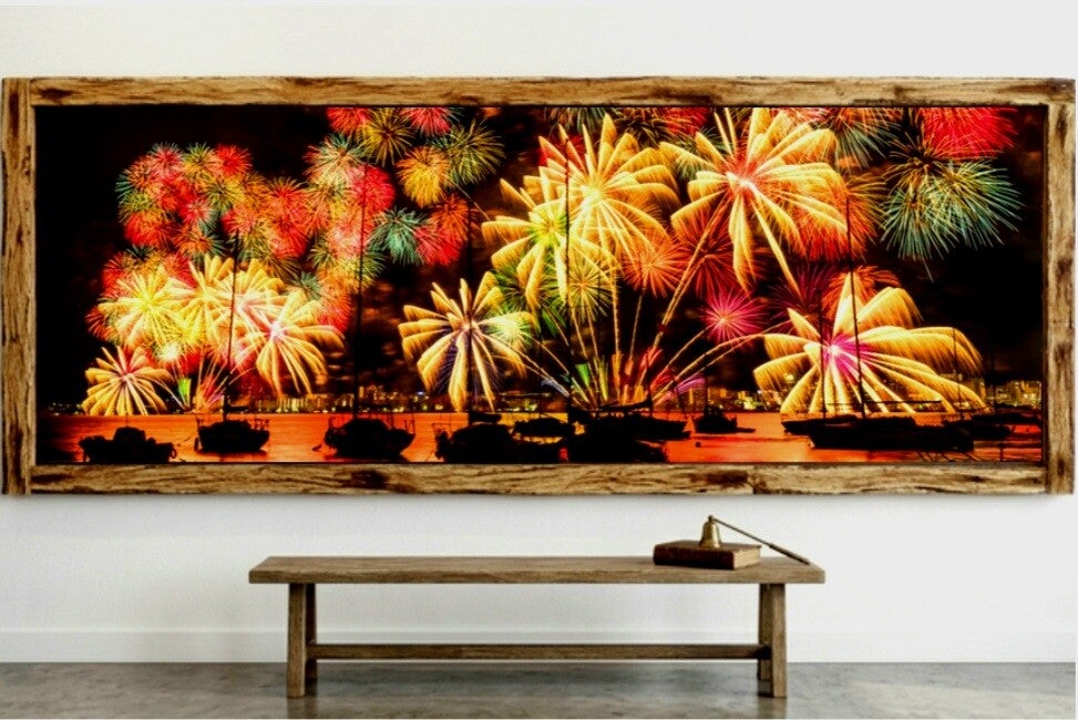 🎆🧨Tableau décoratif sur toile – Feux d’artifice nocturnes
