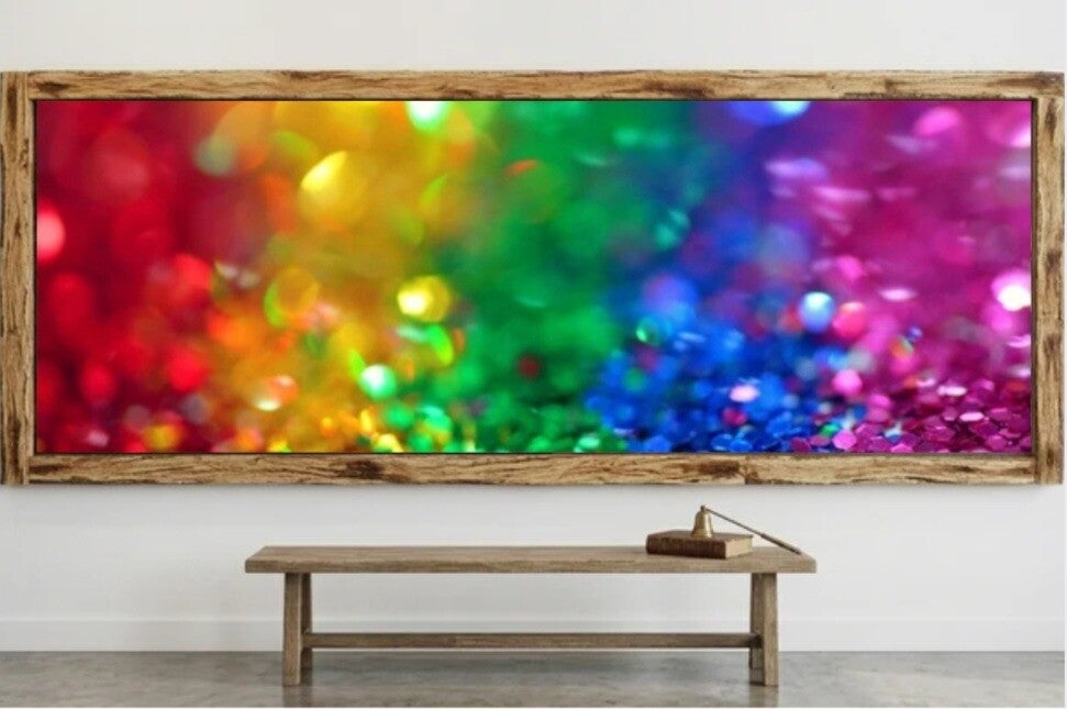 🖼Tableau décoratif sur toile – Dégradé arc-en-ciel lumineux