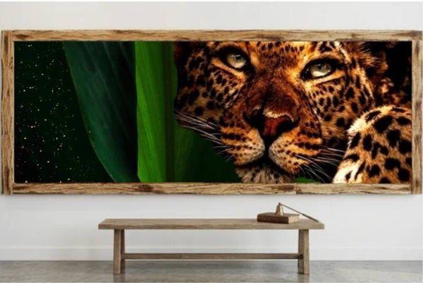 Regard Sauvage – Tableau panoramique Léopard