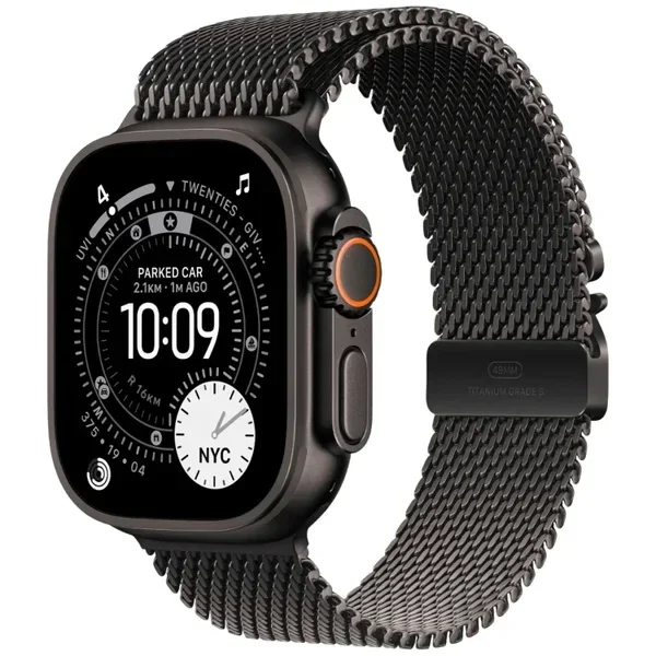 Apple Watch Ultra 3 49mm (Black Titanium/Black Titanium Milanese Loop)