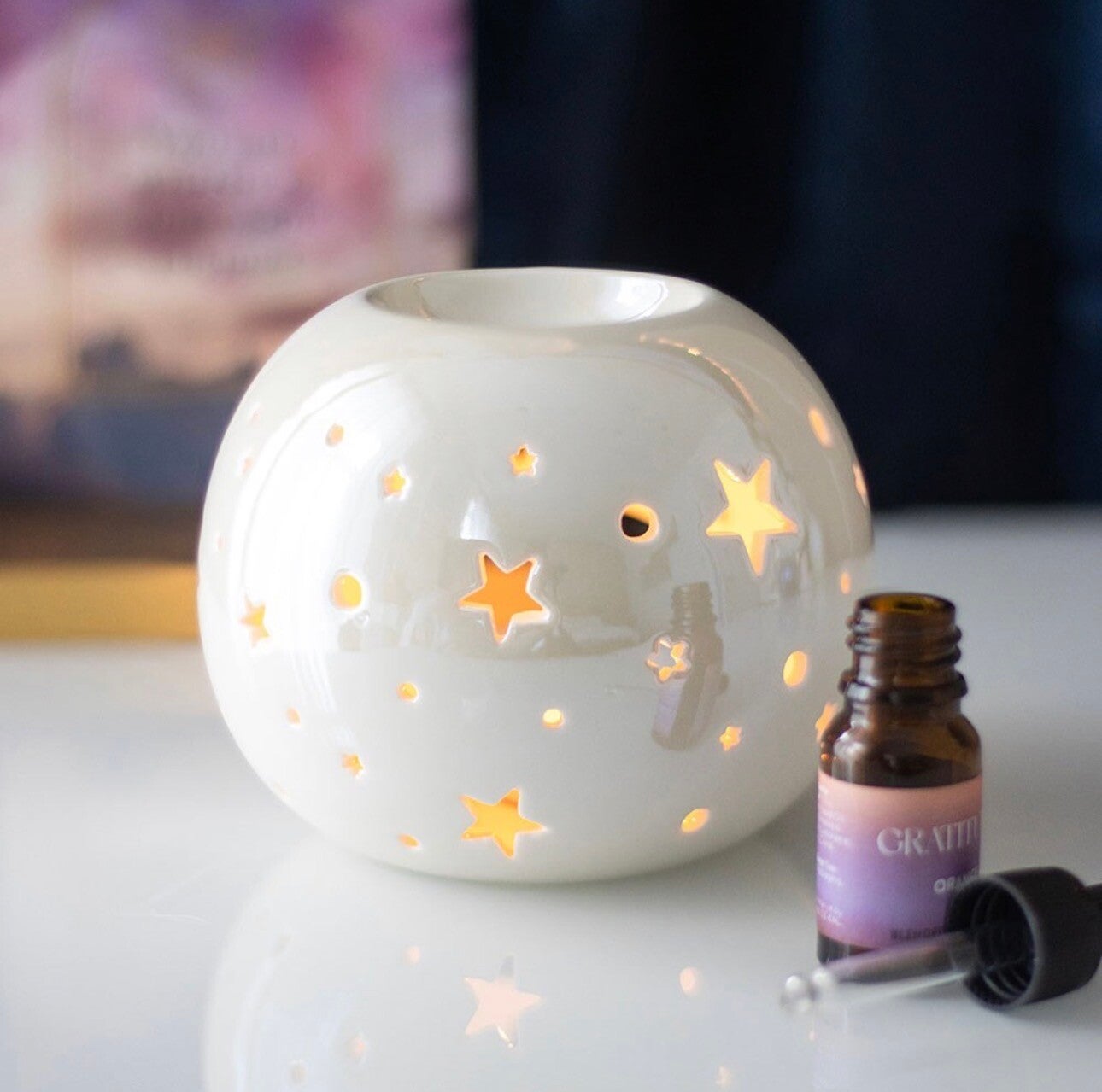 Iridescent Star Wax Warmer/ Oil Burner
