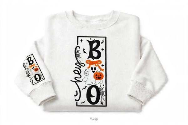 Halloween Sweatshirt Damen -Katze Kürbis-