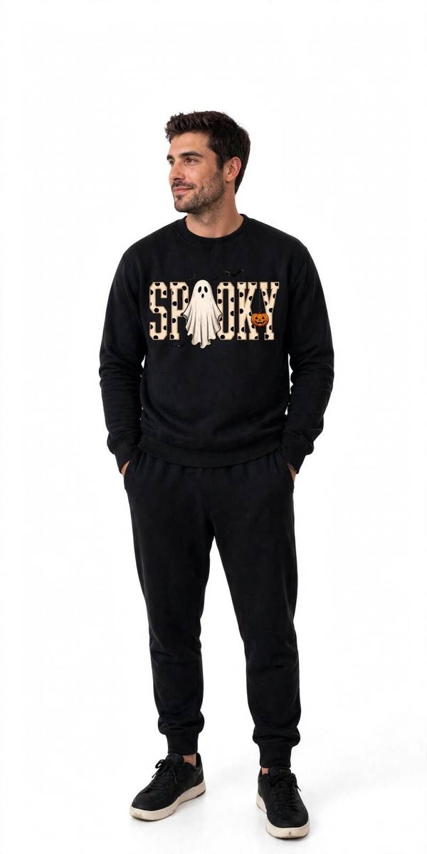Personalisierter Halloween-Sweater „Spooky“ – Gemütlicher Pullover mit Gruselfakto