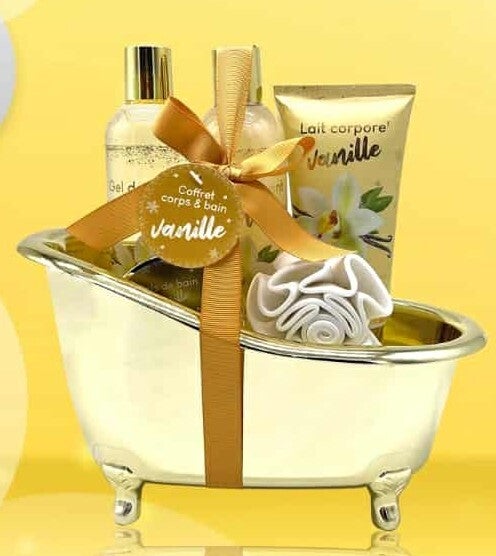 Coffret baignoire gold Vanille