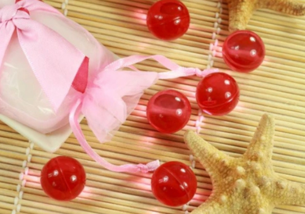 Perles de bain Abricot