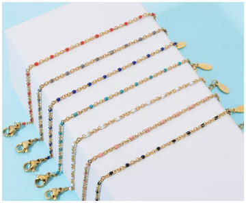 🔹Chaîne Boules émail - 40 CM