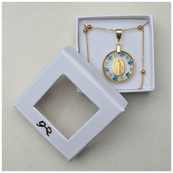 🔹Médaille Miraculeuse "mise en beauté" (12 fleurs)