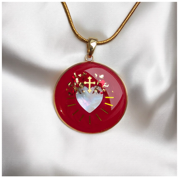 🔹Médaillon Coeurs Sacrés