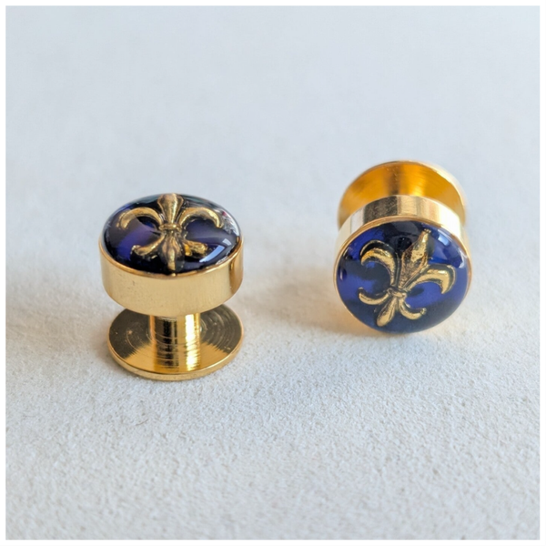 🔹Boutons de manchette - "Fleur de lys" - Sur Commande
