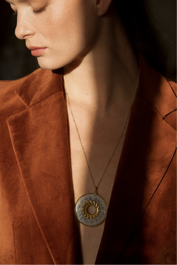 🔹Médaillon "Éclat de l'Âme" - Bleu