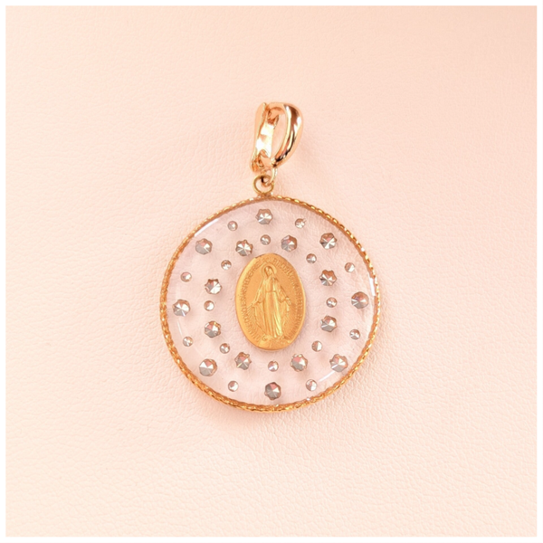 🔹"Notre-Dame de toutes Grâces" - 25 mm (Strass Cristal)