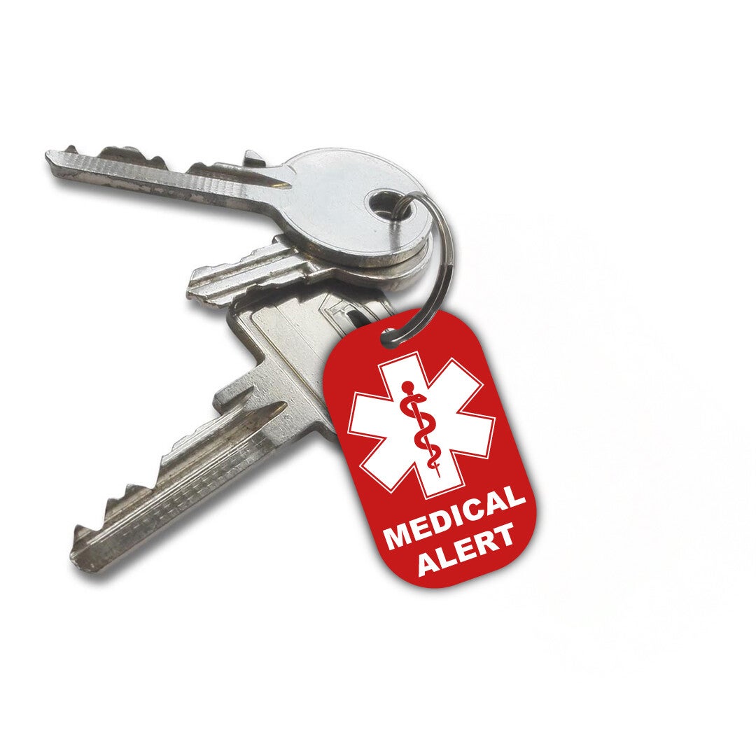 Medical alert sleutelhanger metaal