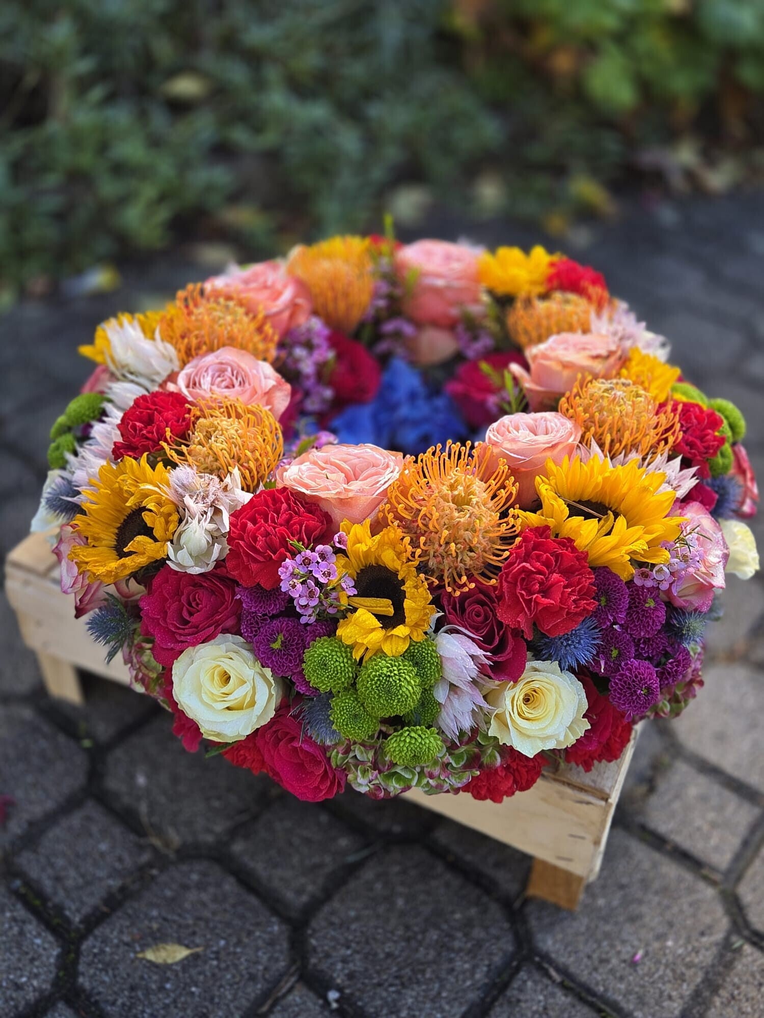 Urnenkranz Sommer bunte Blumen - UK 6