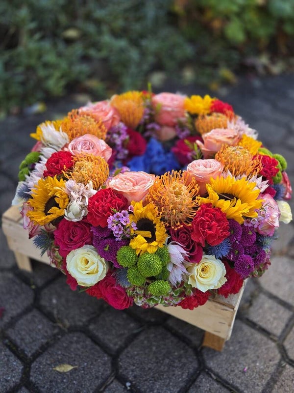 Urnenkranz Sommer bunte Blumen - UK 6