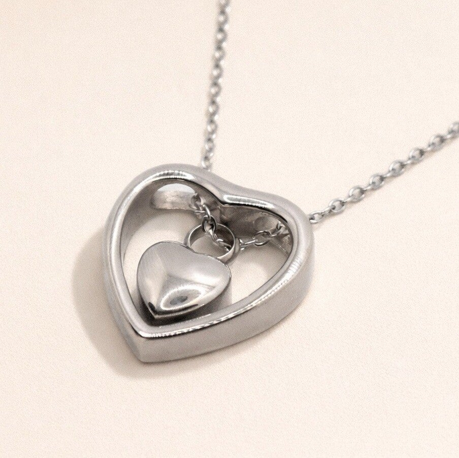 Ashanger - Hartje in hartje - Zilverkleurig