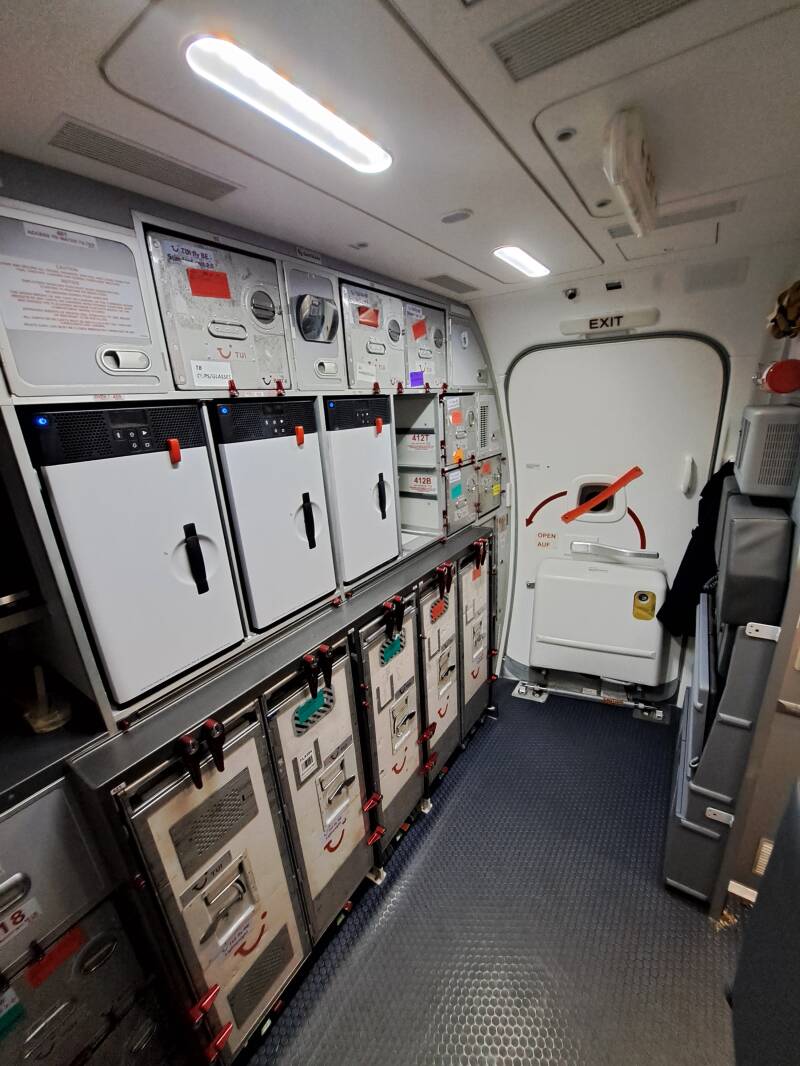 Galley in an airplane