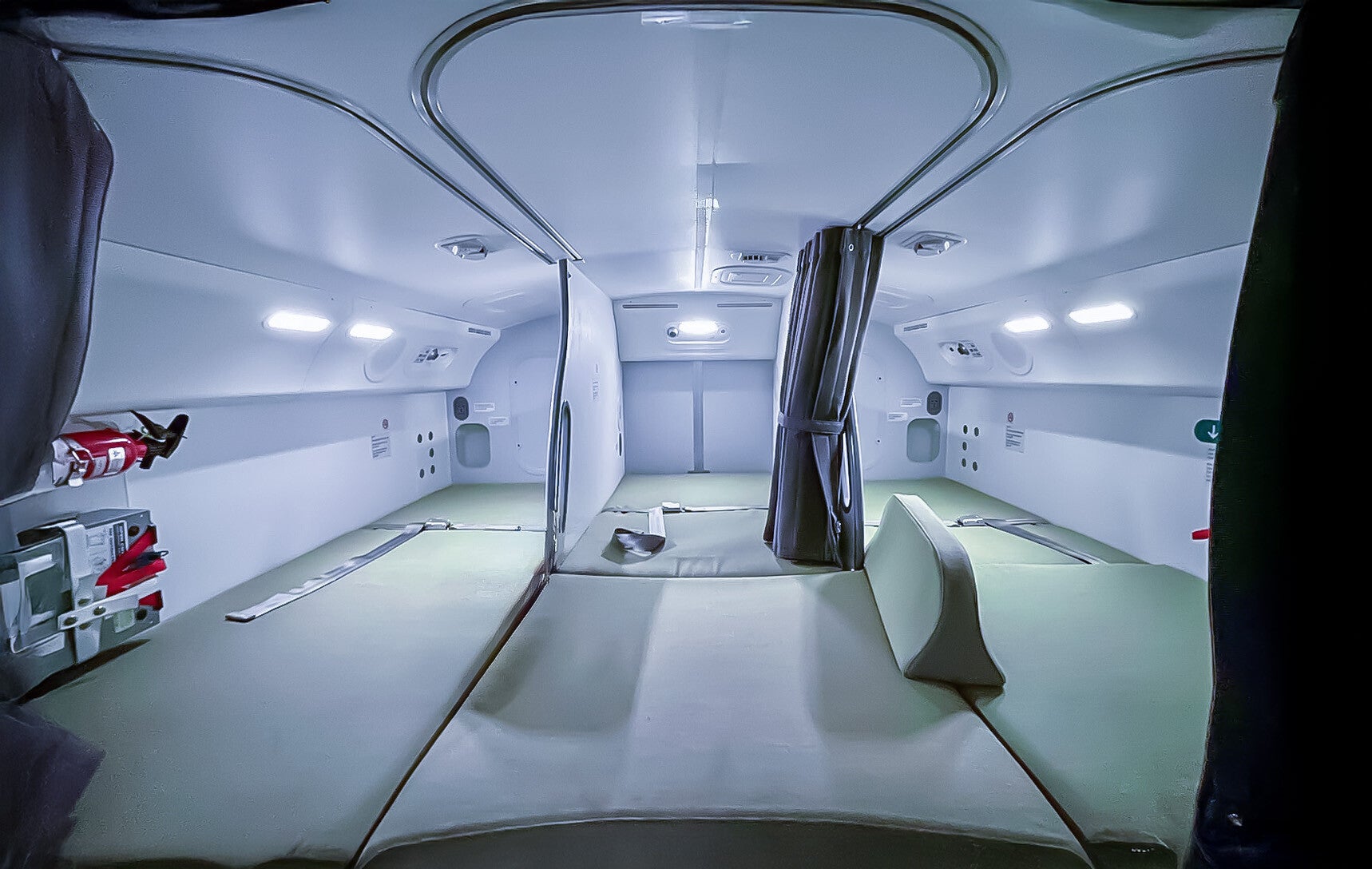 slaapkamer in vliegtuig