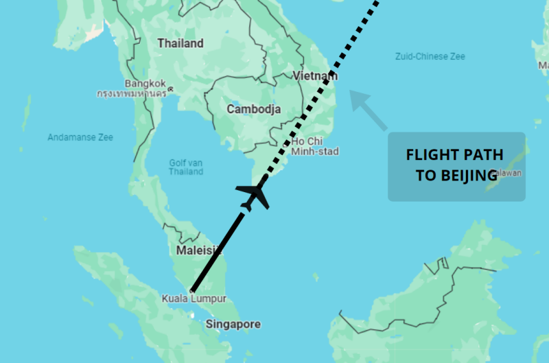 MH370 flight path