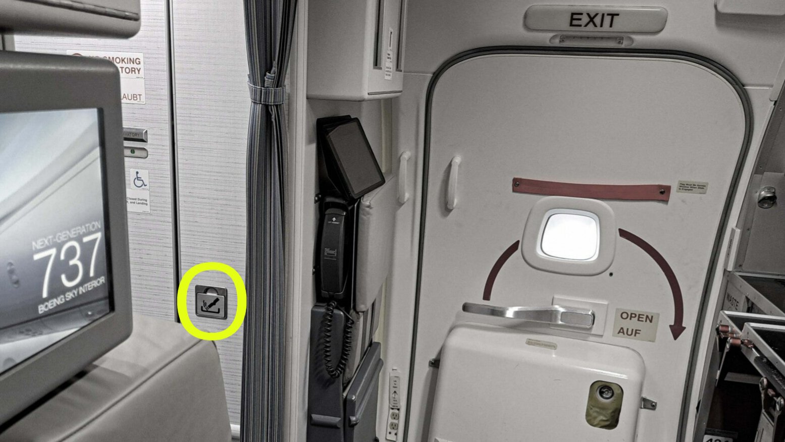 asbak in het vliegtuig