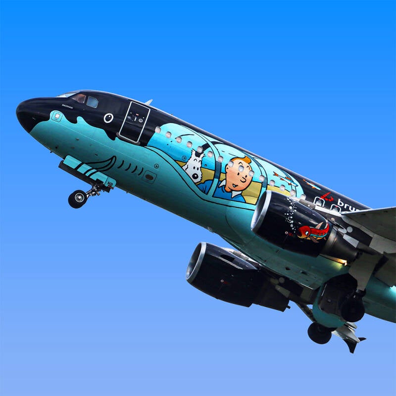 Brussels Airlines Kuifje vliegtuig