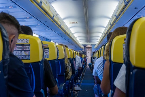 no seatpockets in Ryanair planes