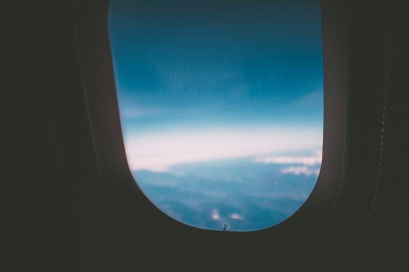Little hole in airplane window