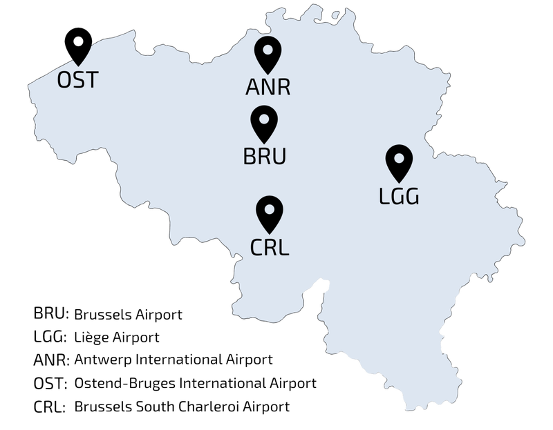Belgische luchthavens