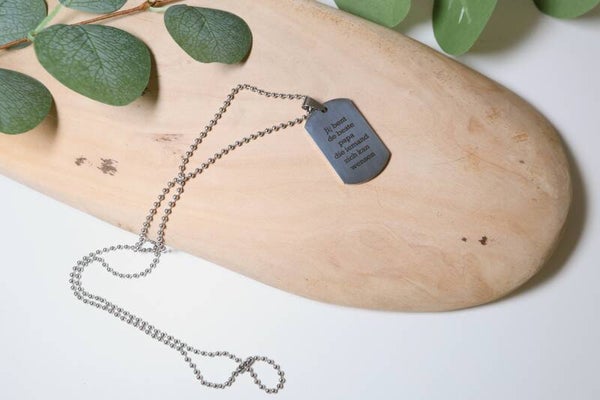 Ketting gepersonaliseerde tag