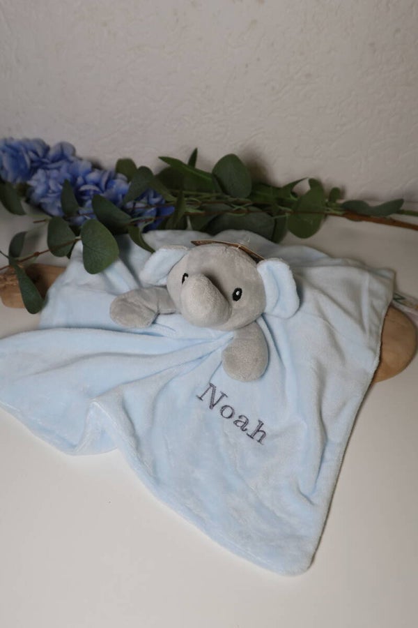 Knuffeldoekje olifant gepersonaliseerd