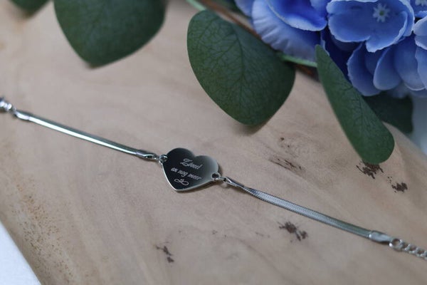 Armband gepersonaliseerd hartje