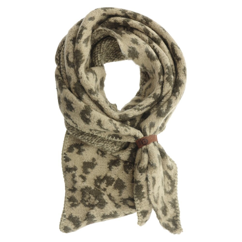 Sjaal Nina - Luipaardprint Olijf