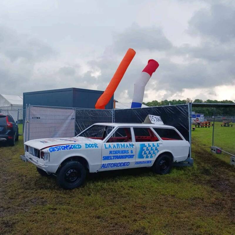 Skytubes rood wit blauw &amp; oranje Autorodeo Oudleusen