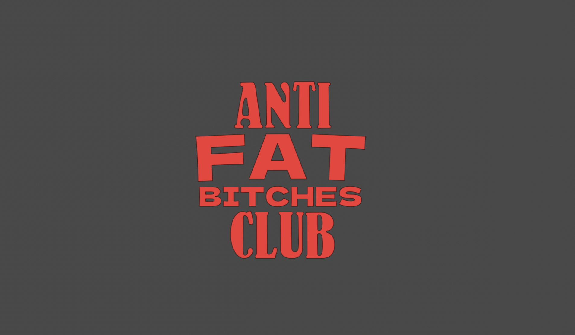 ANTI FAT BITCHES CLUB sticker