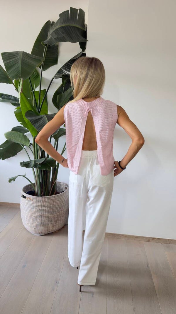Top met open rug