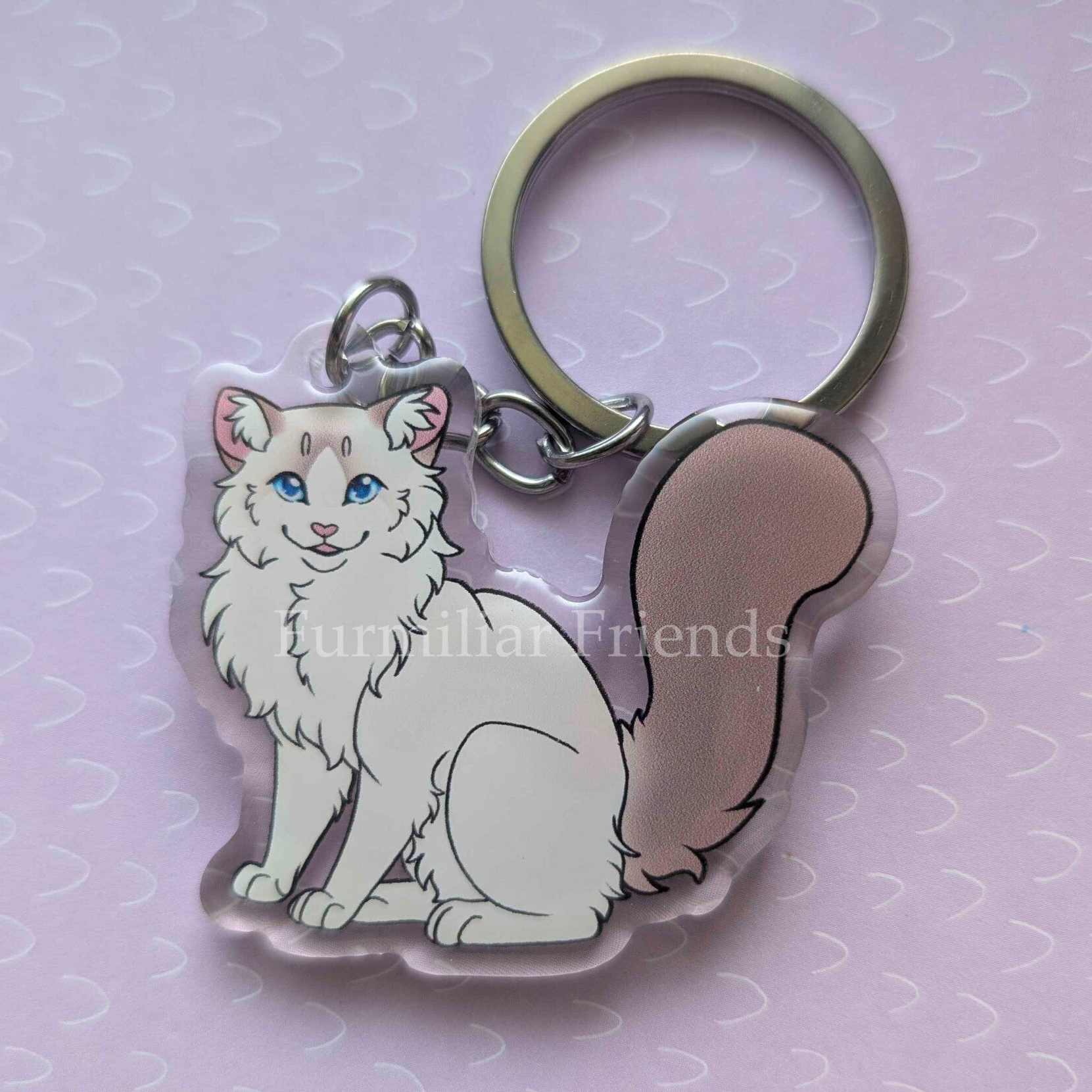 Ragdoll zittend - Lilac Bicolor