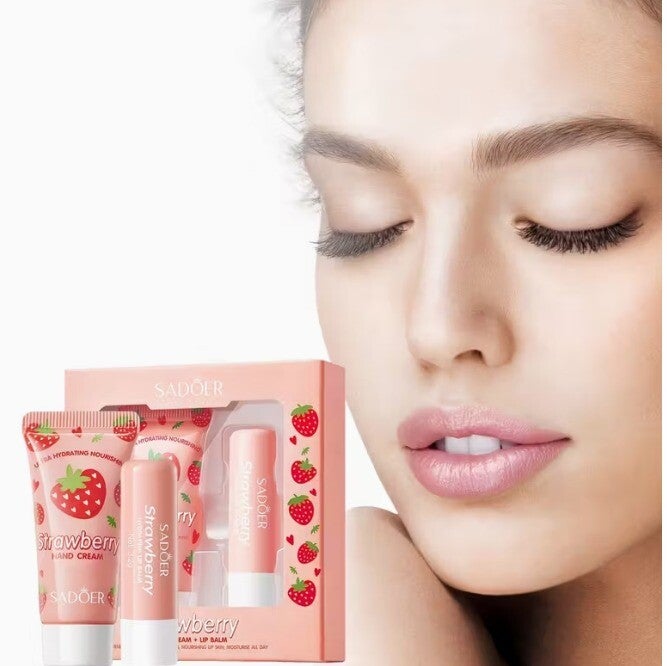 SAADOER Strawberry & Lipcase Set