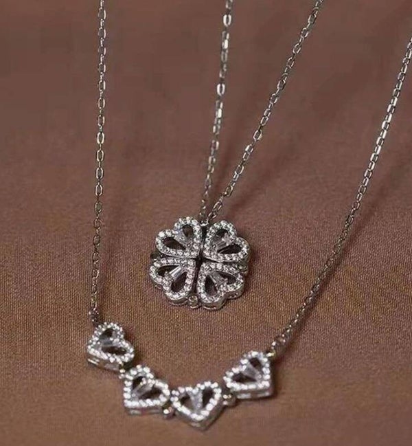 “Hart & Geluk” – te dragen op twee manieren - Zilver