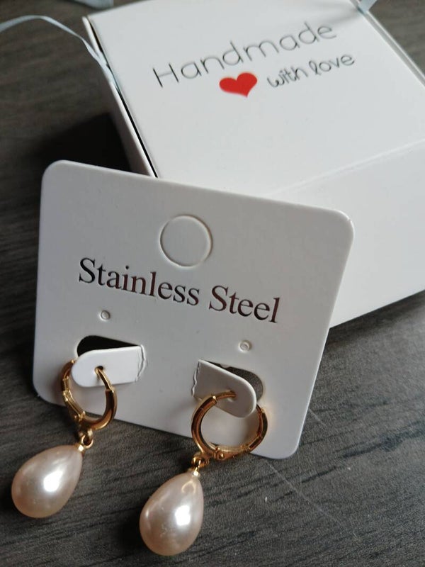 Oorbellen “Goudglans & Parel”