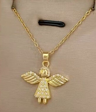 RVS Engelen Hanger Ketting “Beschermlicht”