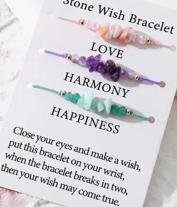 Stone Wish Bracelet – Set van 3