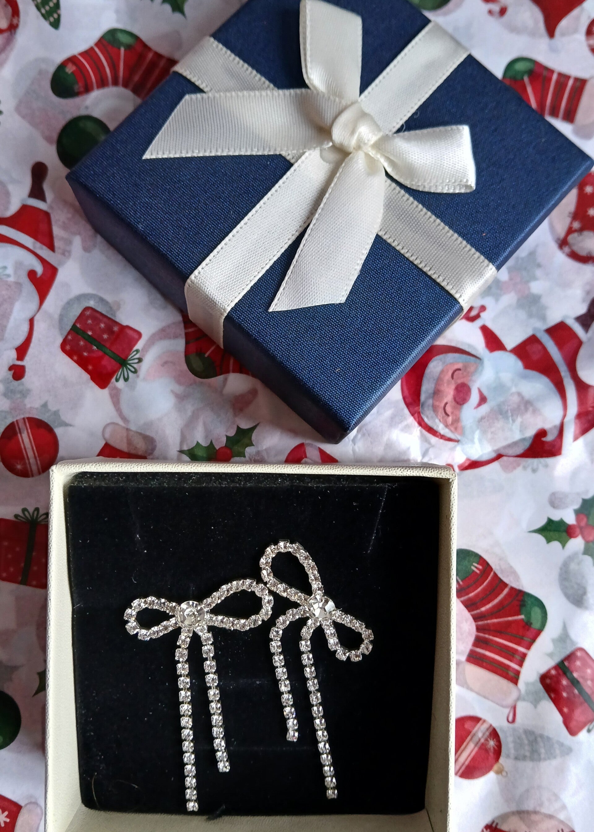 Elegante strikvormige oorbellen - Zilver