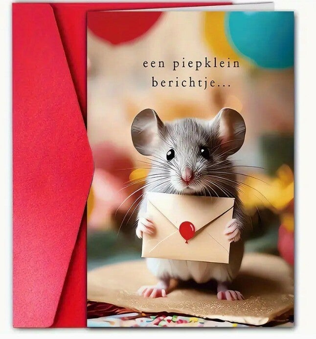 Gelegenheidskaart "Een piepklein berichtje..."