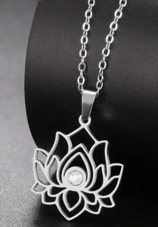 “Lotusbloem Halsketting” - Zilver