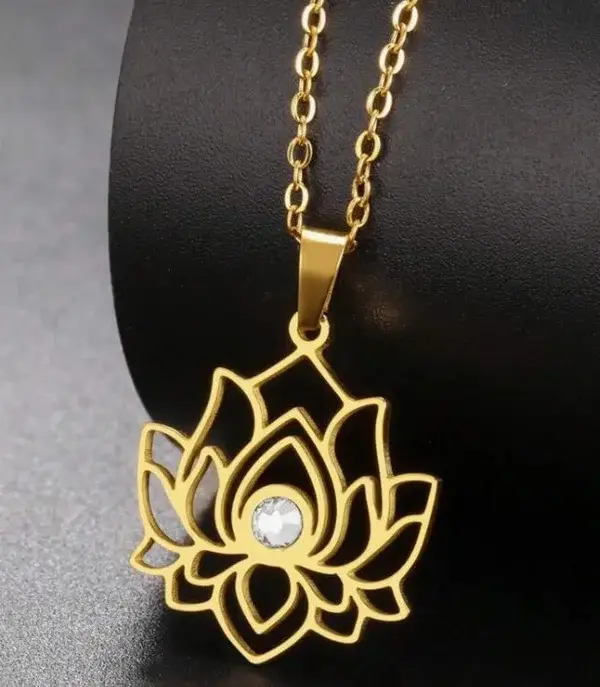 “Lotusbloem Halsketting”- Goud