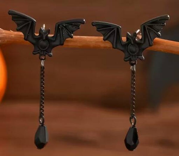 Gothic Vleermuis Oorbellen – Halloween Edition