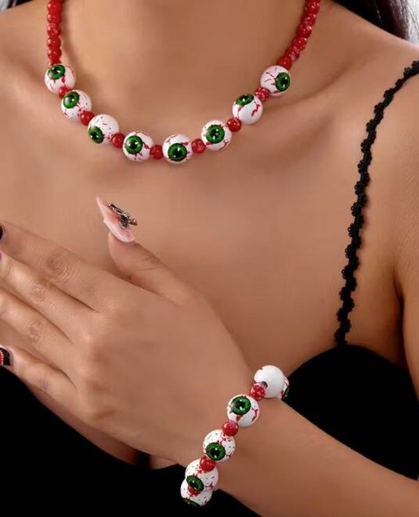 Halloween Sieradenset – Bloeddoorlopen Oog