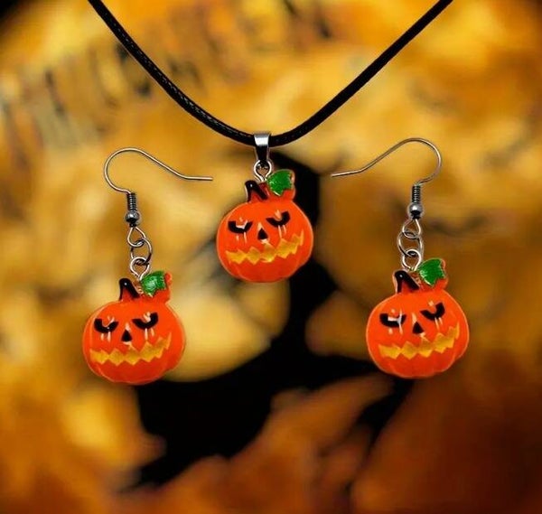 Halloween Pompoen Sieradenset