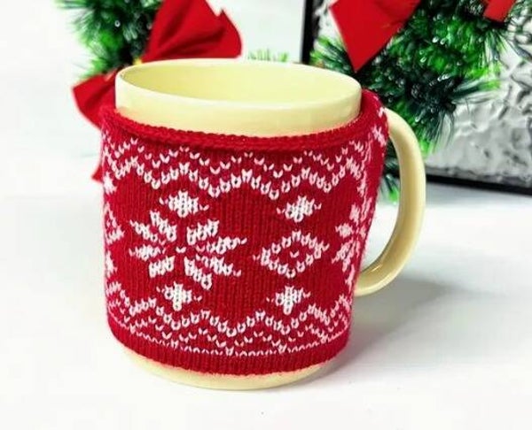 Set van 2 Gebreide Bekerhoezen